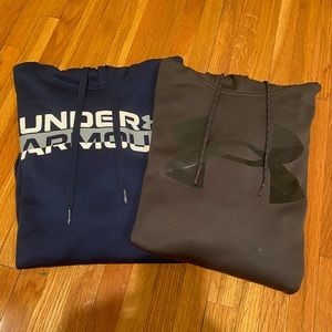 LOT OF 2 Under Armour Fleece Logo Hoodie